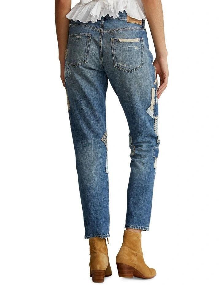 Ralph Lauren 'Avery Boyfriend' Patchwork Denim Jeans - Size 31 - Jean Pool