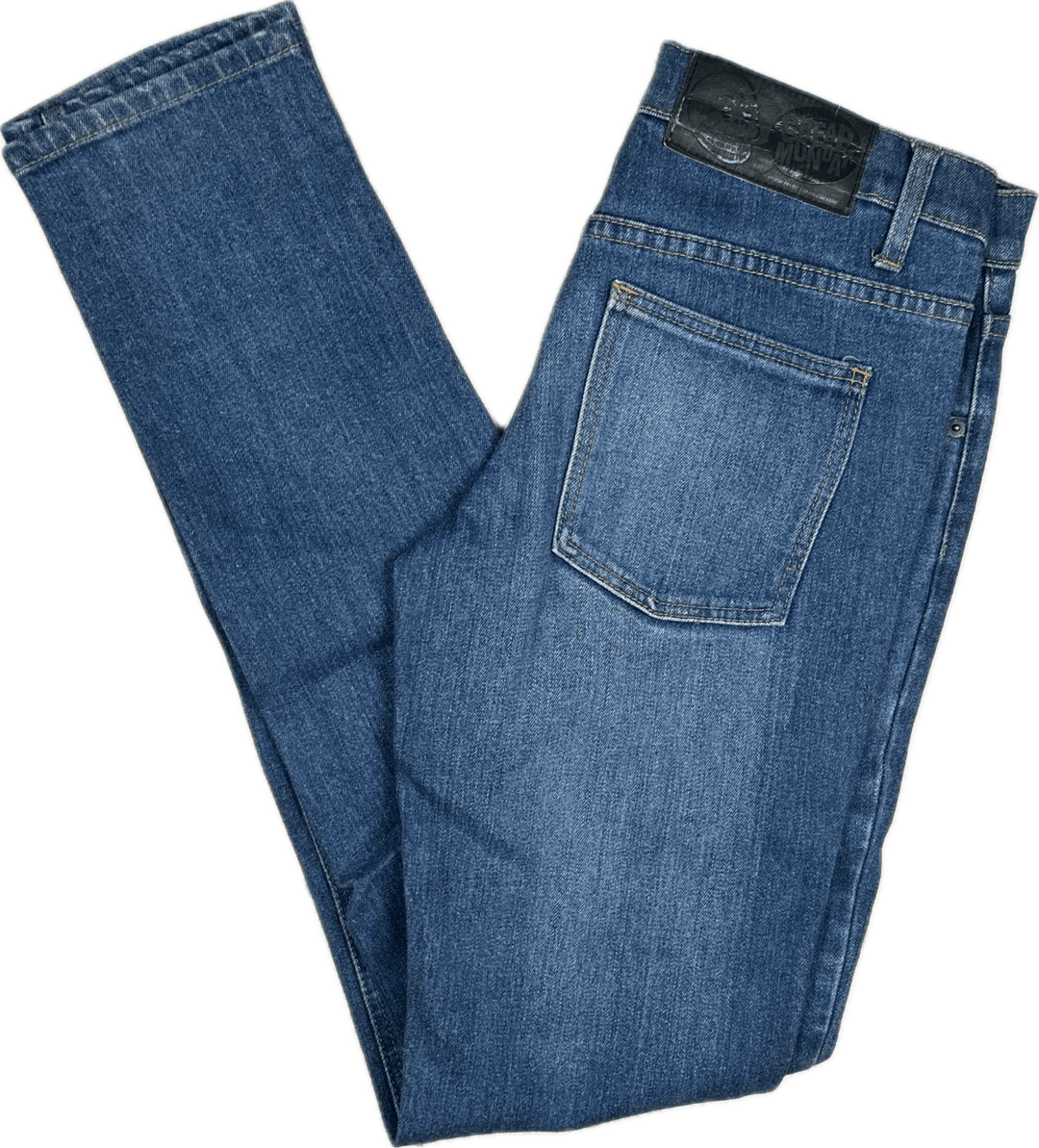 Cheap Monday 'Zip Low' in USA Blue Slim fit Jeans - Size 30//34 - Jean Pool