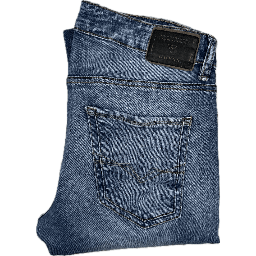 Guess Mens Super Skinny Distressed Jeans Size 34