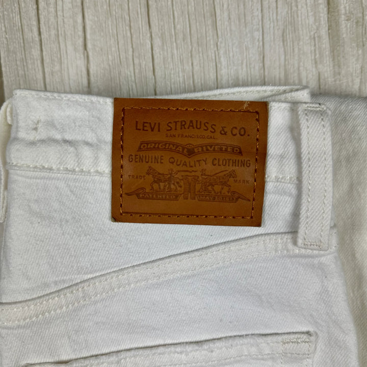 Levis Ladies ‘Ribcage Straight Ankle’ White Jeans  - Size 24