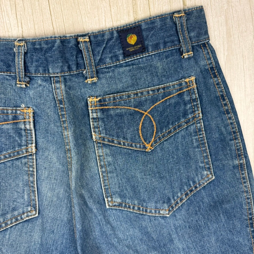 AMCO 1970s Peaches Vintage Rare Australian Made Ladies Jeans- Suit Size 10/12
