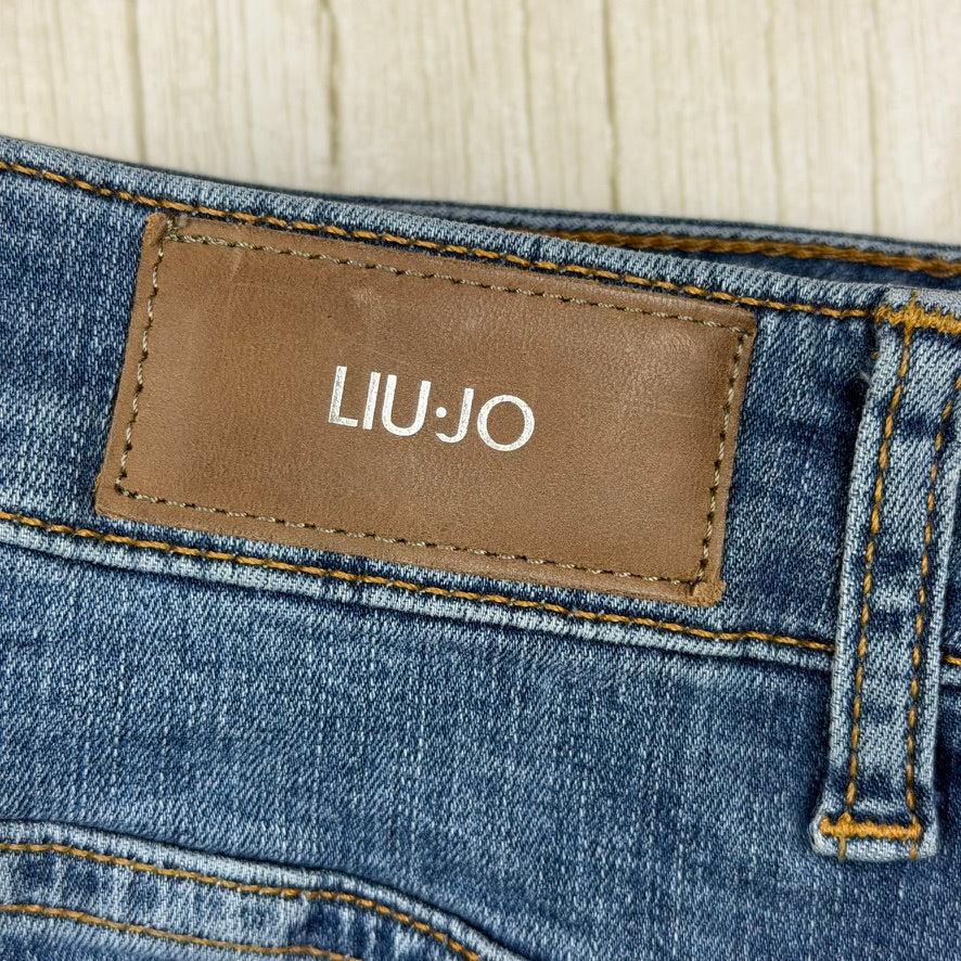 Liu-Jo Jeans Italian Ladies Slim Crystal Logo Jeans - Size 29