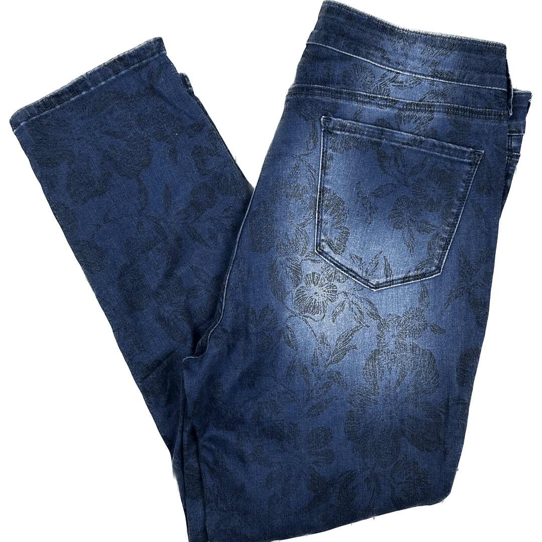 NYDJ 'Alina Convertible' Printed Jeans -Size 14US or 18AU - Jean Pool