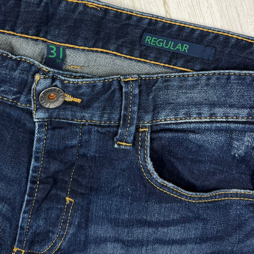 Benetton Mens 'Regular' Straight Fit Jeans- Size 31
