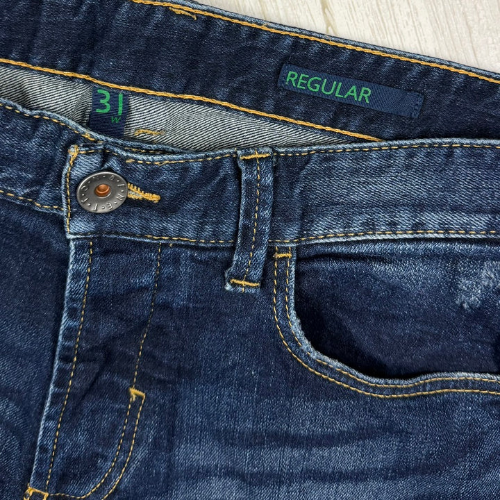 Benetton Mens 'Regular' Straight Fit Jeans- Size 31