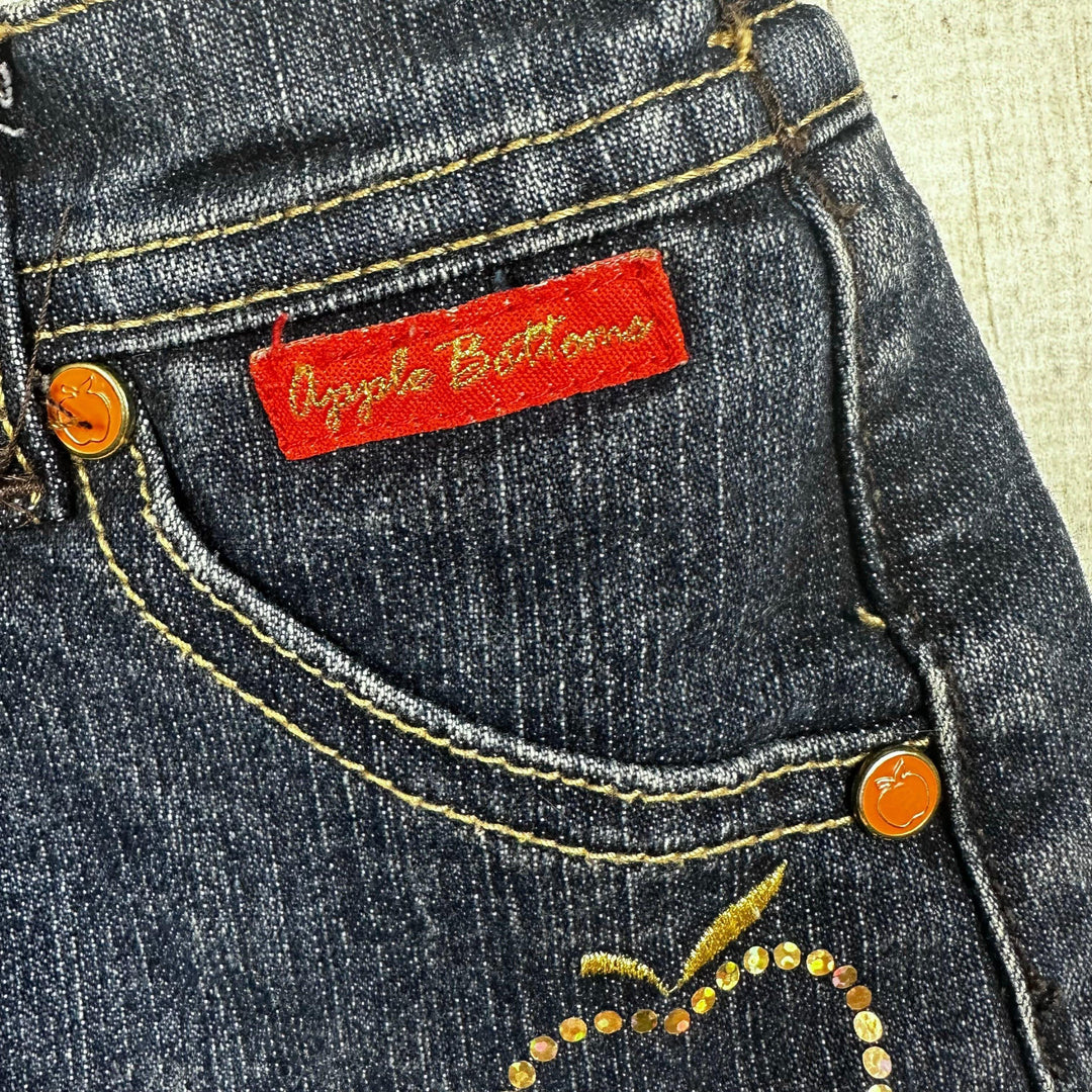 Apple Bottoms Y2K Girls Denim Frilled Skirt - Size 18M - Jean Pool