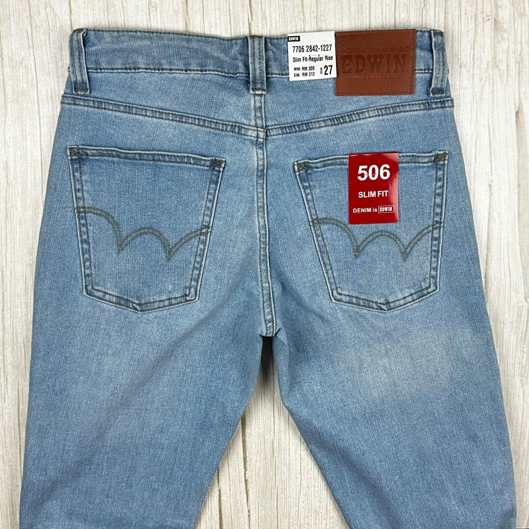 NWT-Edwin Stretch Denim-'506' Slim Fit Mens Jeans -Size 27/32