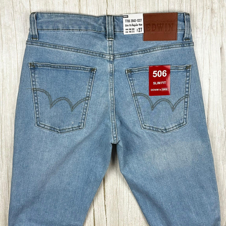 NWT-Edwin Stretch Denim-'506' Slim Fit Mens Jeans -Size 27/32