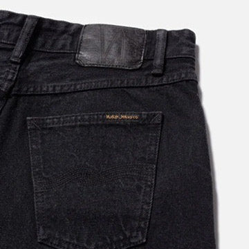 NWT-  Nudie 'Maud' Black Stone Wash Longline Shorts- Size 25