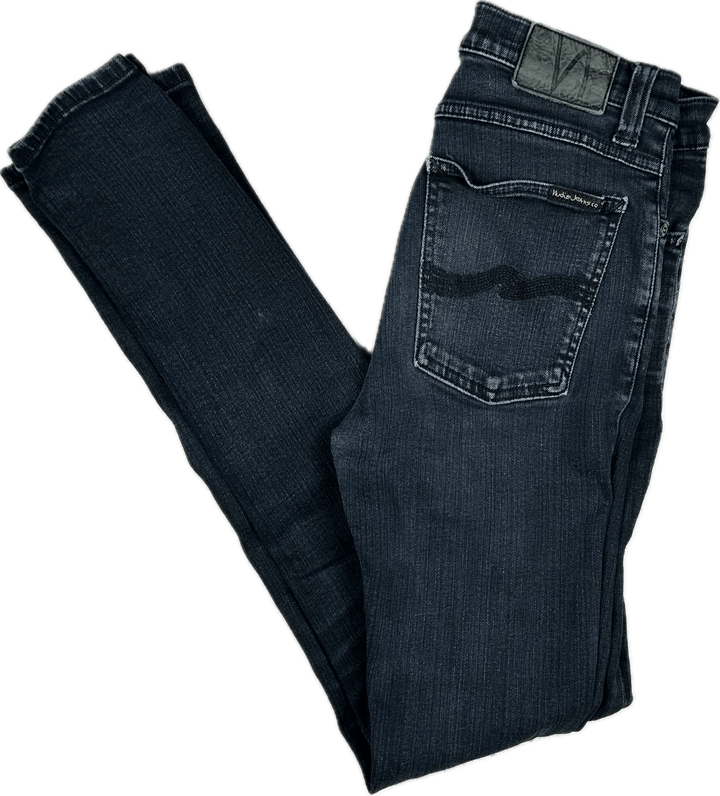 Nudie 'High Kai' Black Black Wash Jeans- Size 29/32