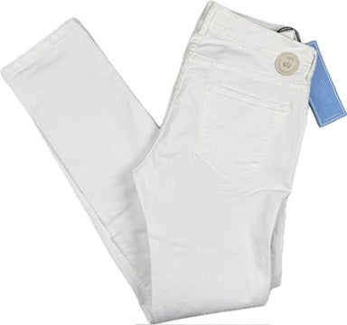 NWT -Daniele Alessandrini Italian 'Grey' Distressed White Jeans - 31