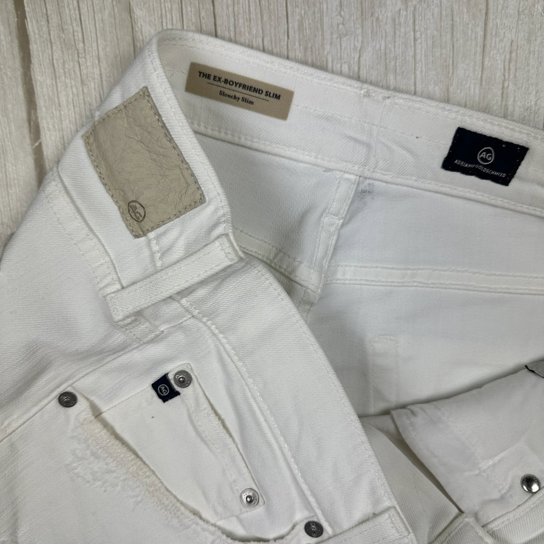 AG Adriano Goldschmied 'Ex-Boyfriend Slim' White Jeans - Size  30R