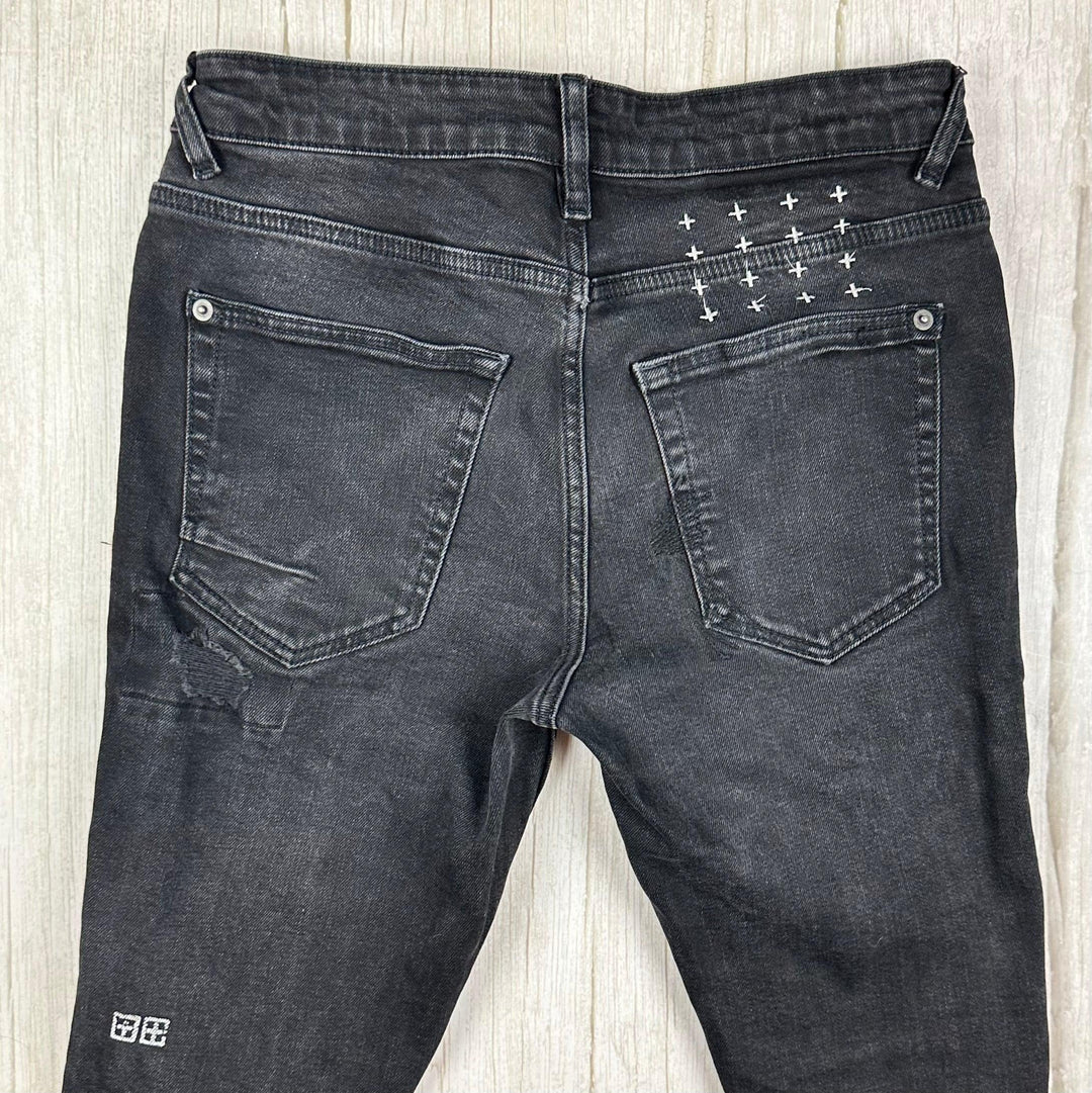 Ksubi Distressed Black Super Skinny Jeans - Size 30" - Jean Pool