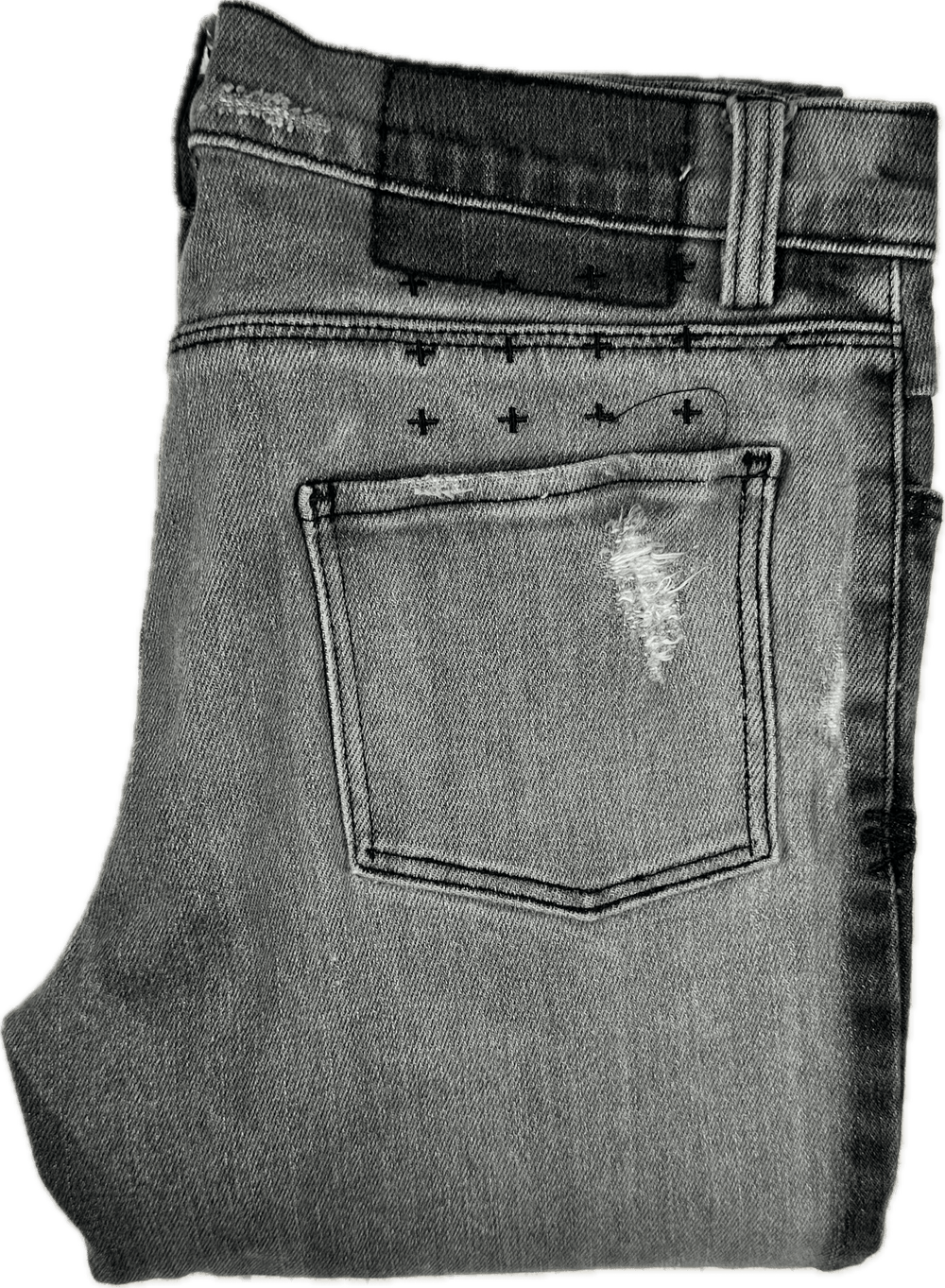 Tsubi Aussie Made 'Lean Dean' Grey Skinny Jeans - Size 10 - Jean Pool