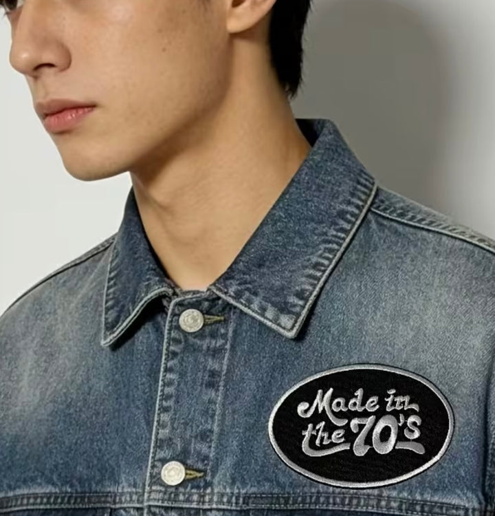 Made in the 70's-  Embroidered Iron On Patch