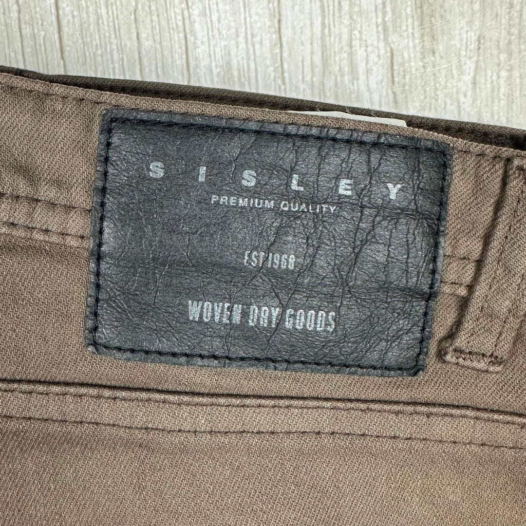 Sisley Khaki Low Slung Boyfriend Jeans -Size 27"