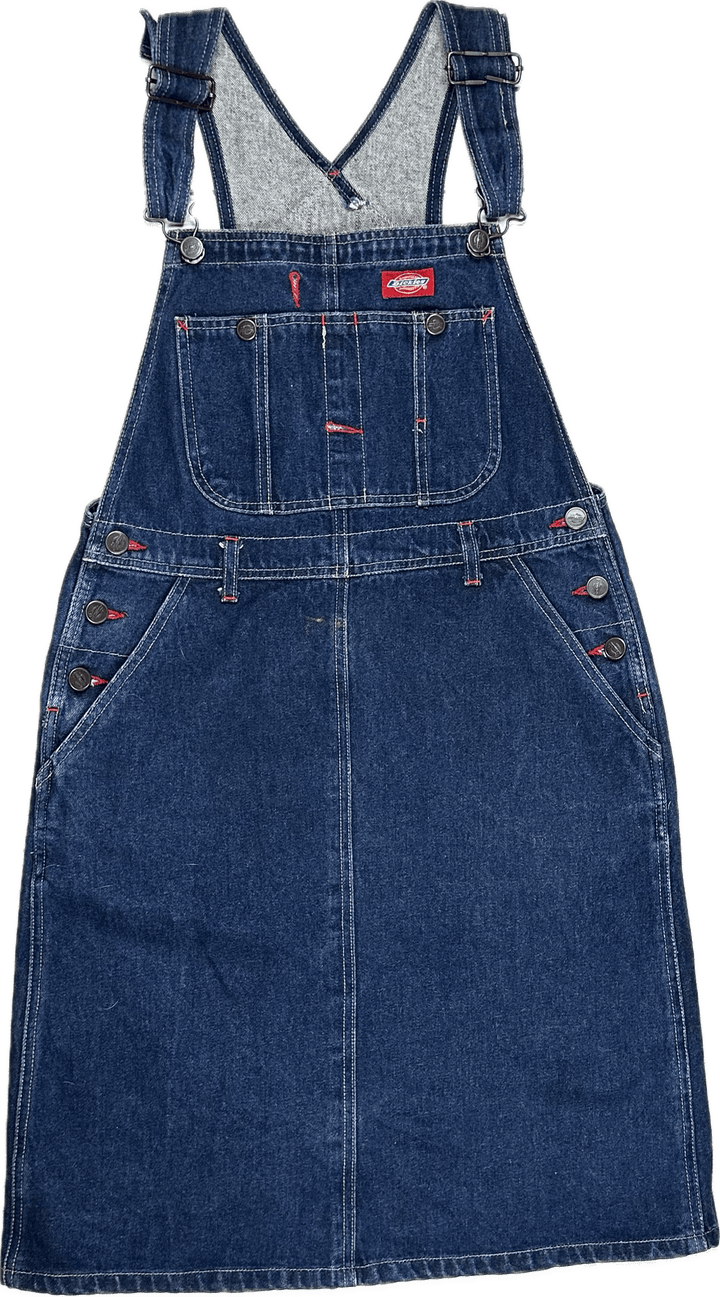 Dickies Denim Skirtall Bib and Brace Front - Size S