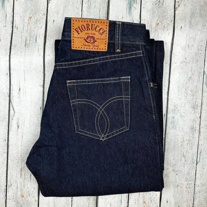 NEW- Deadstock Fiorucci 90's Exposed Button Denim Jeans- Size 8S - Jean Pool