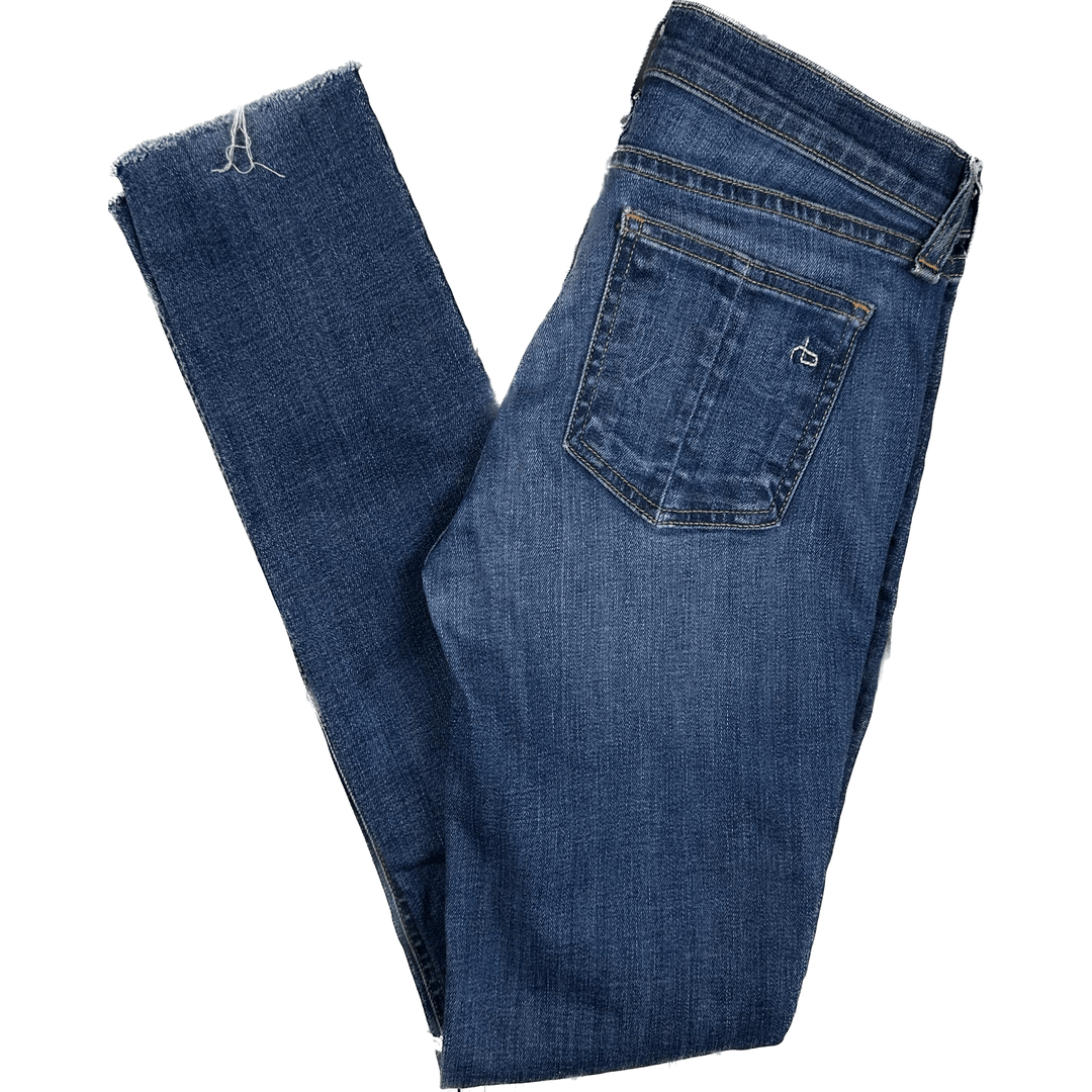 Rag & Bone 'Skinny' Low Rise Distressed Jeans- Size 25 - Jean Pool