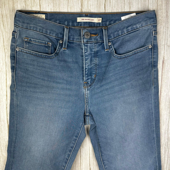 Levis 312 Shaping Slim Mid Rise Denim Jeans - Size 27