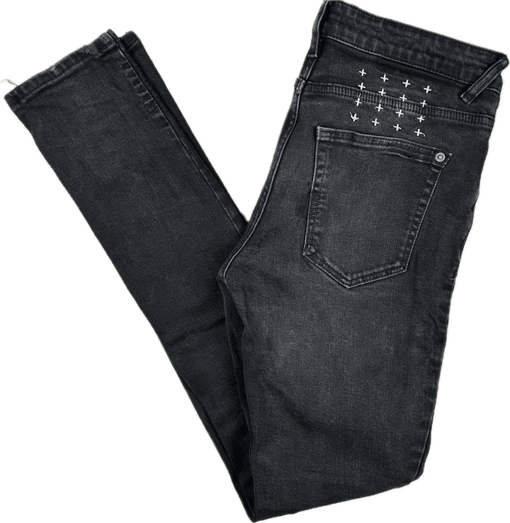 Ksubi Distressed Black Super Skinny Jeans - Size 30" - Jean Pool