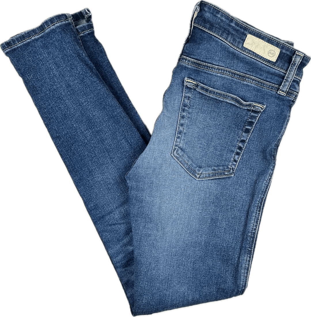AG Adriano Goldschmied 'The Farrah' High Ankle Front Zip Jeans- Size 28R - Jean Pool