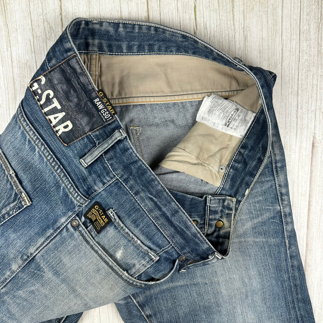 G Star Raw 'Yield Slim' Mens Distressed Jeans -Size 34