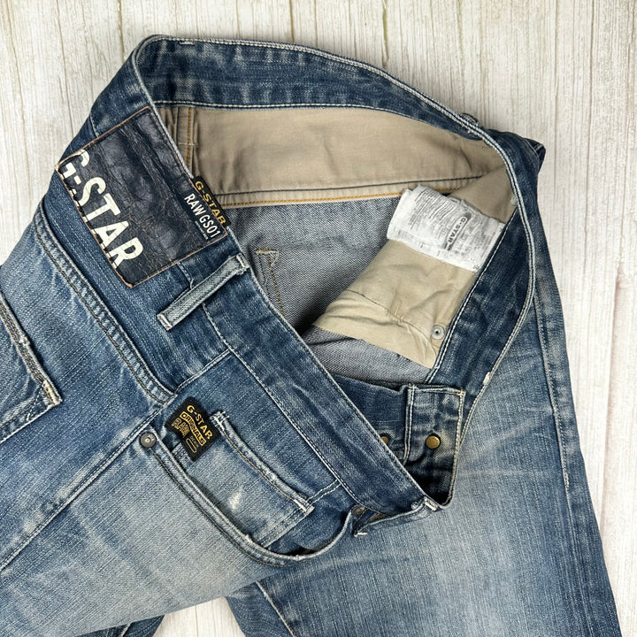 G Star Raw 'Yield Slim' Mens Distressed Jeans -Size 34