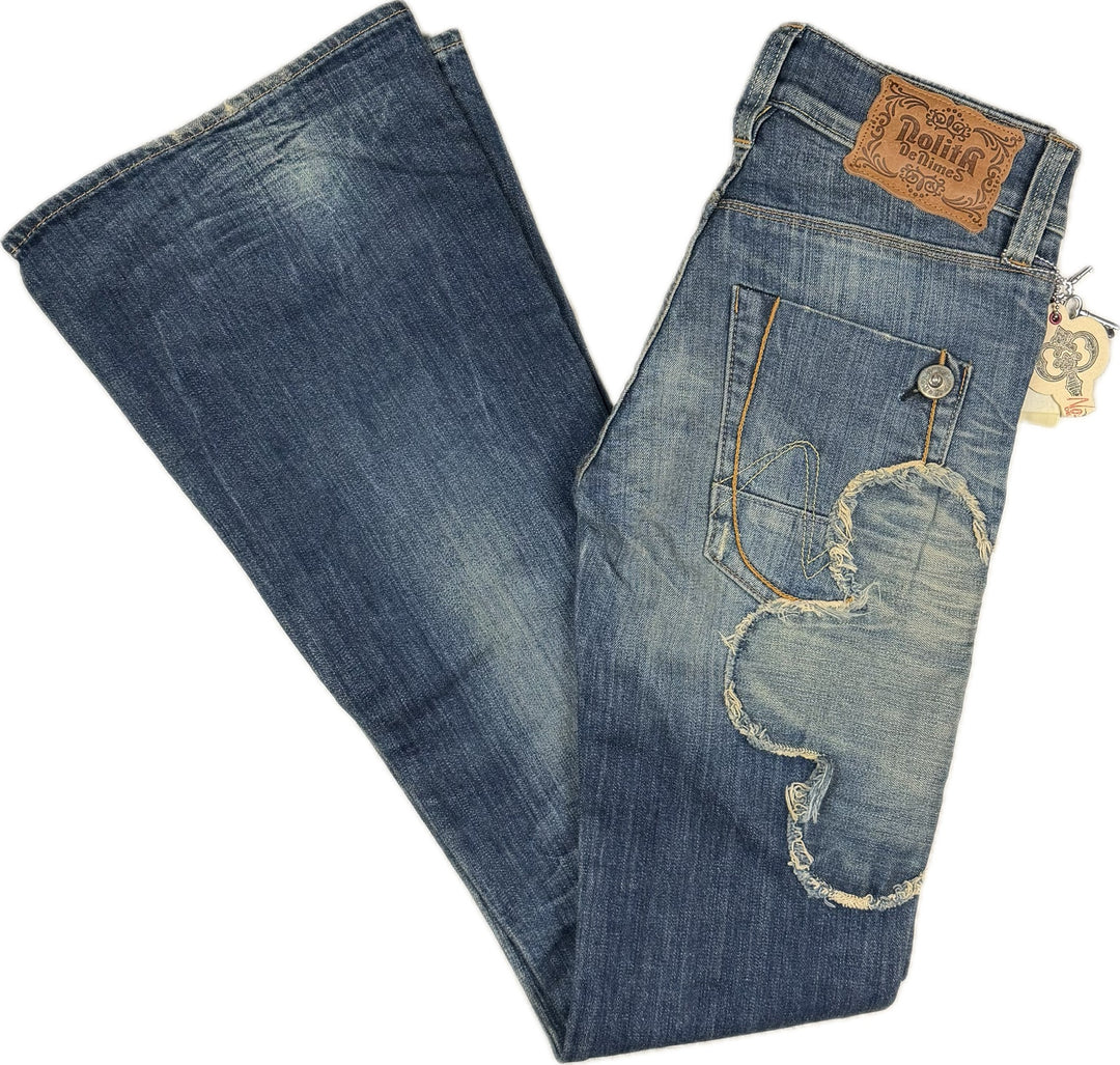 NWT Nolita - Stunning 'Hippie Flare' Low Rise Jeans  -Size 27