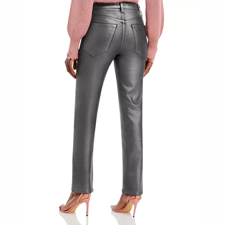 NWT- 7 for all Mankind 'High Waist Straight' Pewter Jeans Size- 24"