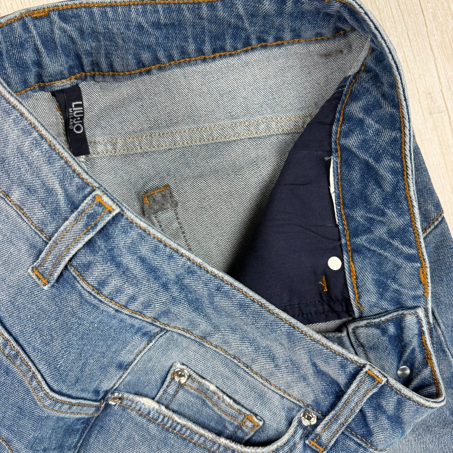 NEW- Liu-Jo Jeans Italian Ladies Slim Jewelled Hem Jeans - Size 29