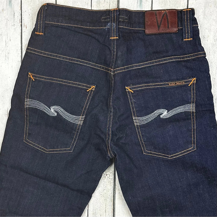 Nudie Jeans Co. 'Thin Finn' Men's Dry Ecru Embo - 31 Crop - Jean Pool