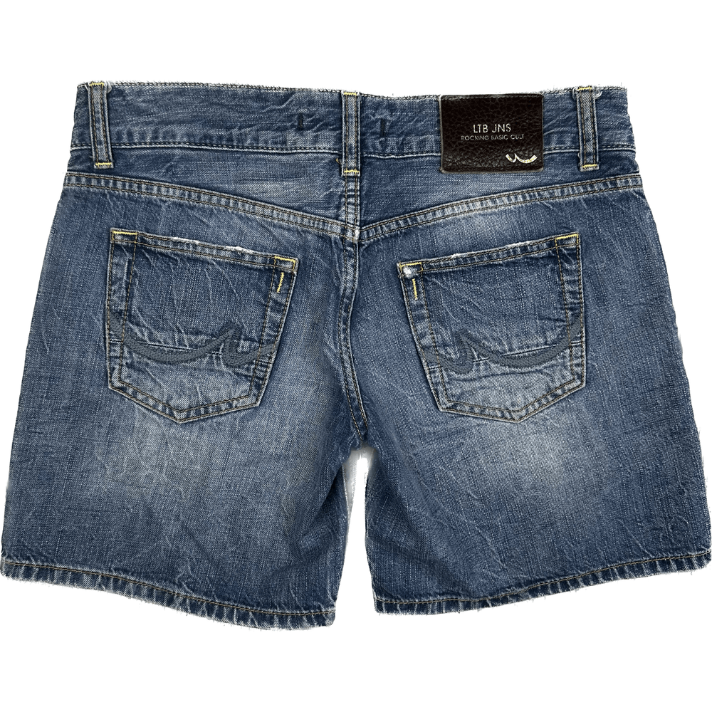 LTB Ladies Low Rise Mini Shorts -Size S - Jean Pool