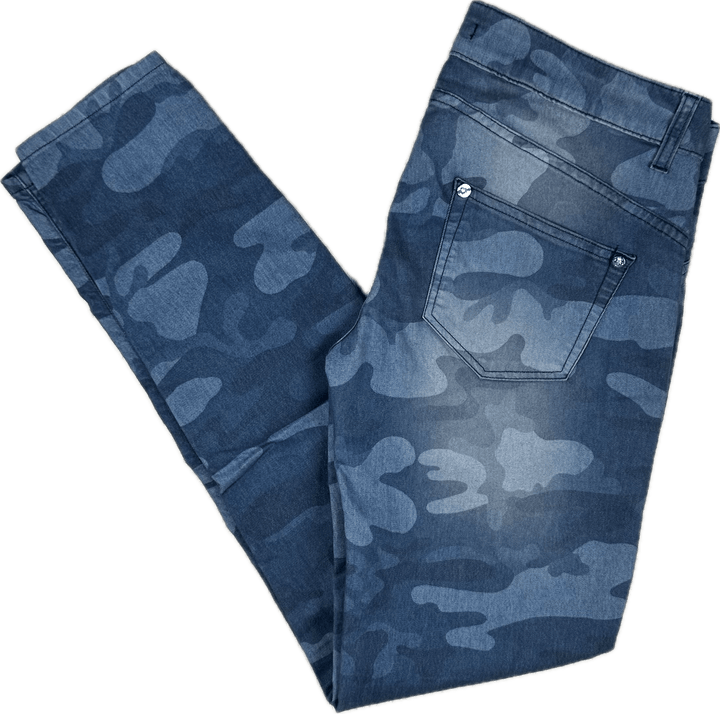 Blugirl Folies Blue Camouflage Print Skinny Jeans -Size 29