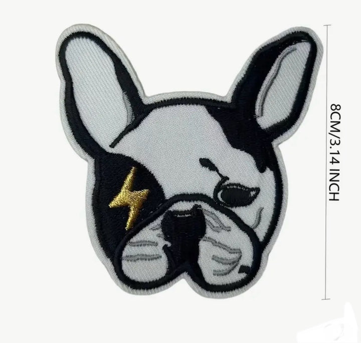 Ziggy Frenchie-  Embroidered Iron On Patch