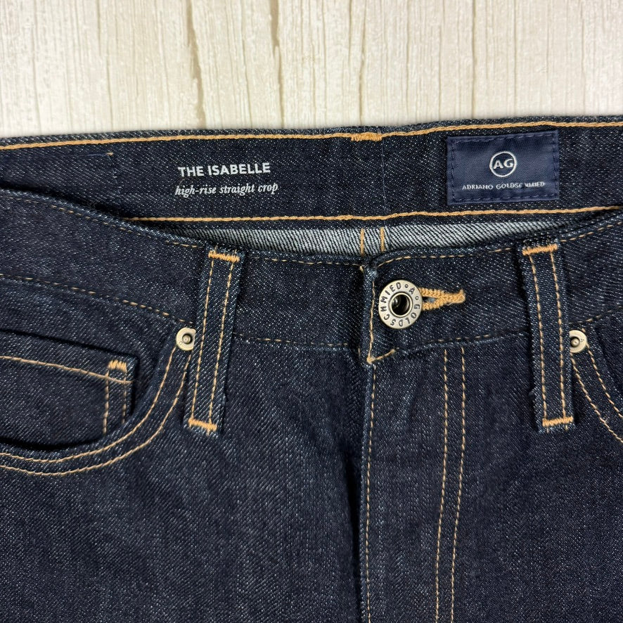 AG Adriano Goldschmied 'The Isabelle' High Rise Straight Crop Jeans- Size 26R