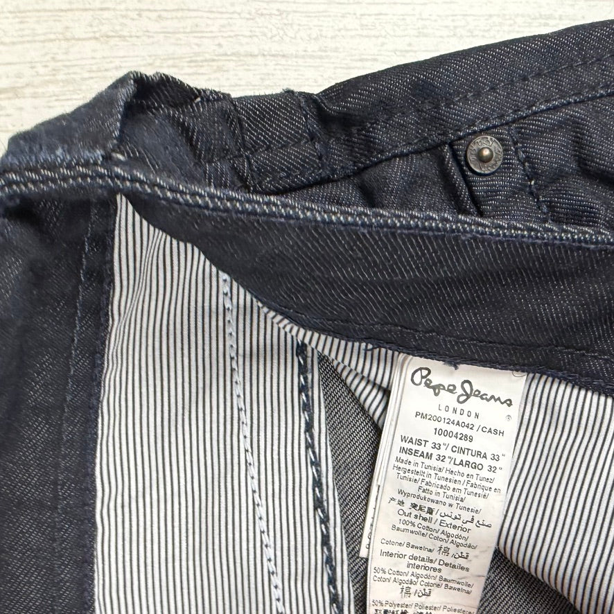 Pepe London Mens Regular Fit 'Cash' Black Jeans- Size 32R