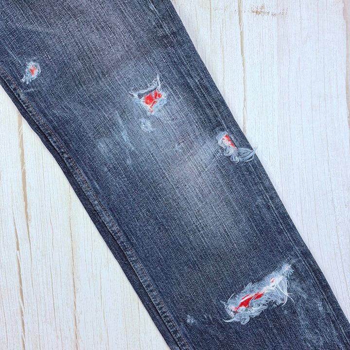 RA-RE Rag Recycle - Y2K Stunning Italian Distressed Jeans  -Size 30