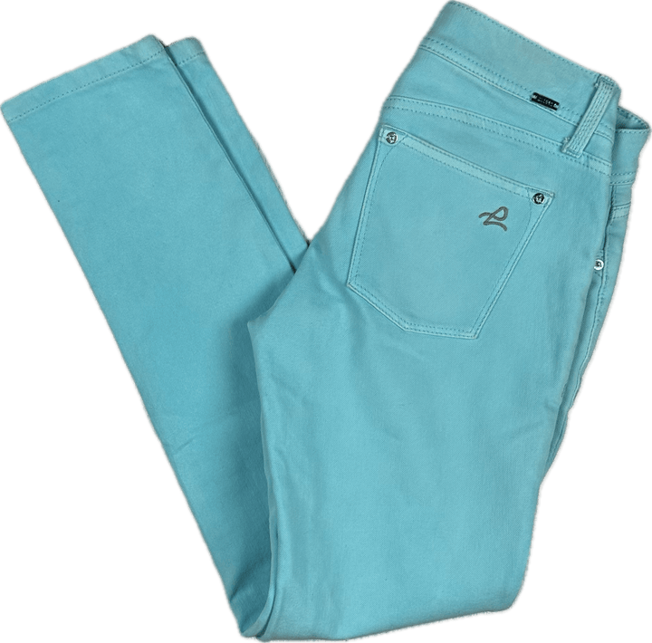 DL1961 'Emma' Stretch Aqua Skinny Jeans -Size 26"