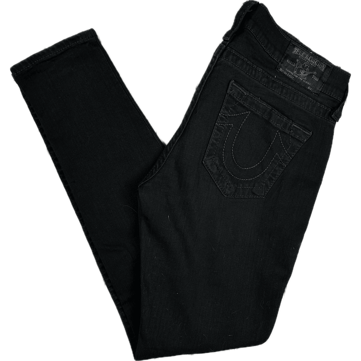 True Religion 'Casey' Skinny Black Jeans- Size 29 - Jean Pool