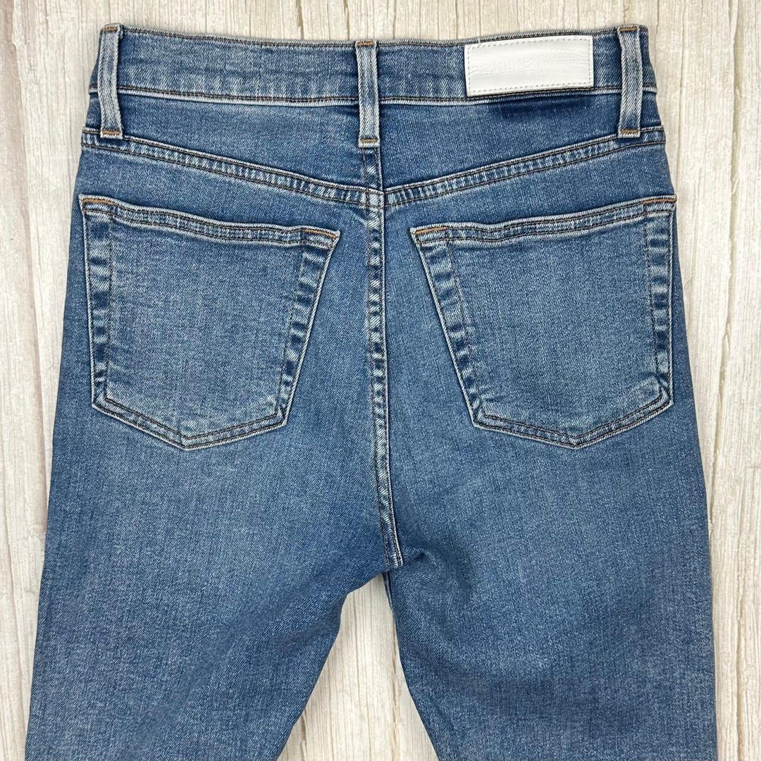 RE/DONE High Rise Ankle Crop Stretch Jeans -Size 26