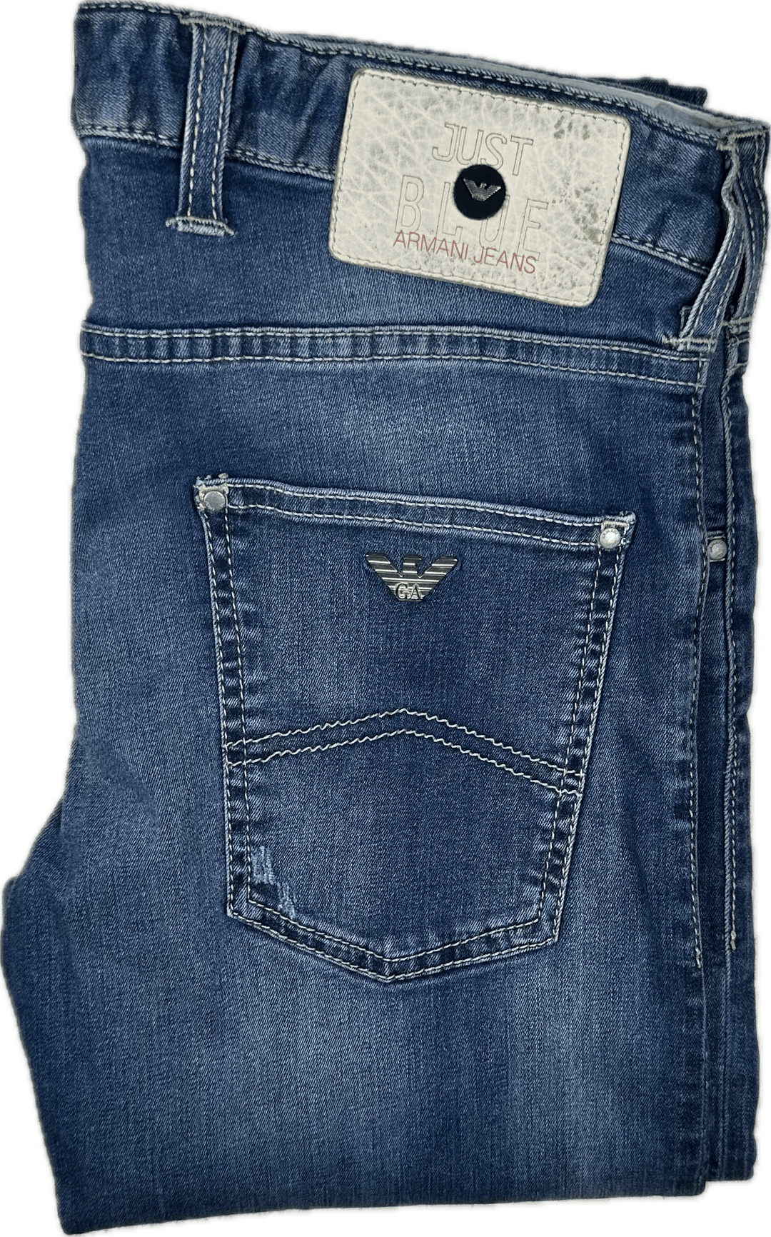 Armani Jeans Mens Low Rise Slim Jeans  -Size 32L