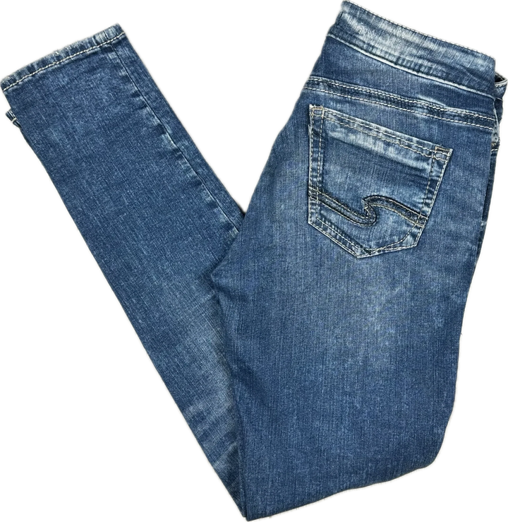 Silver Jeans 'Girlfriend' Mid Rise Distress Jeans- Size 27