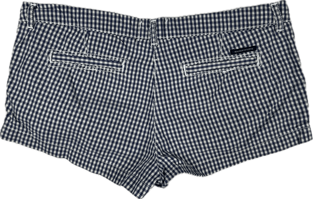 Maison Scotch 'Gingham Check' Micro Shorts - Size 8