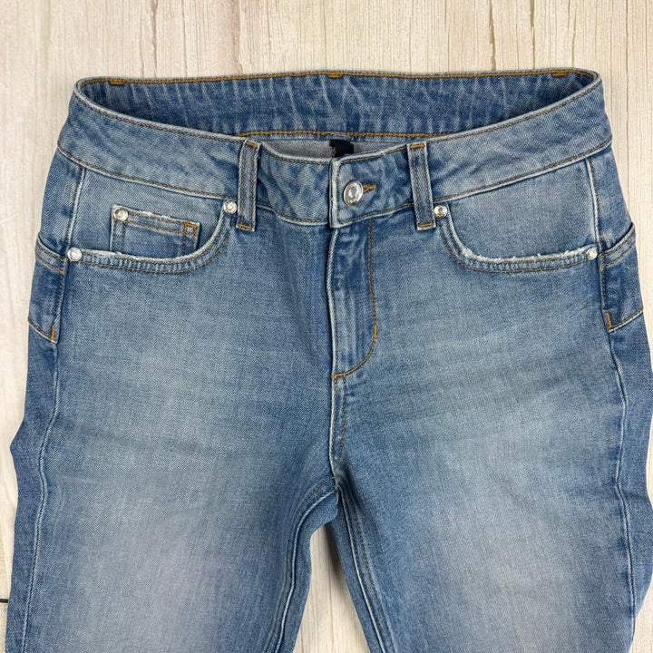 NEW- Liu-Jo Jeans Italian Ladies Slim Jewelled Hem Jeans - Size 29