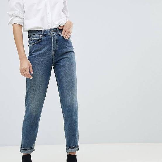 Selected Femme Tapered 'Mom Fit' Jeans - Size 28 - Jean Pool