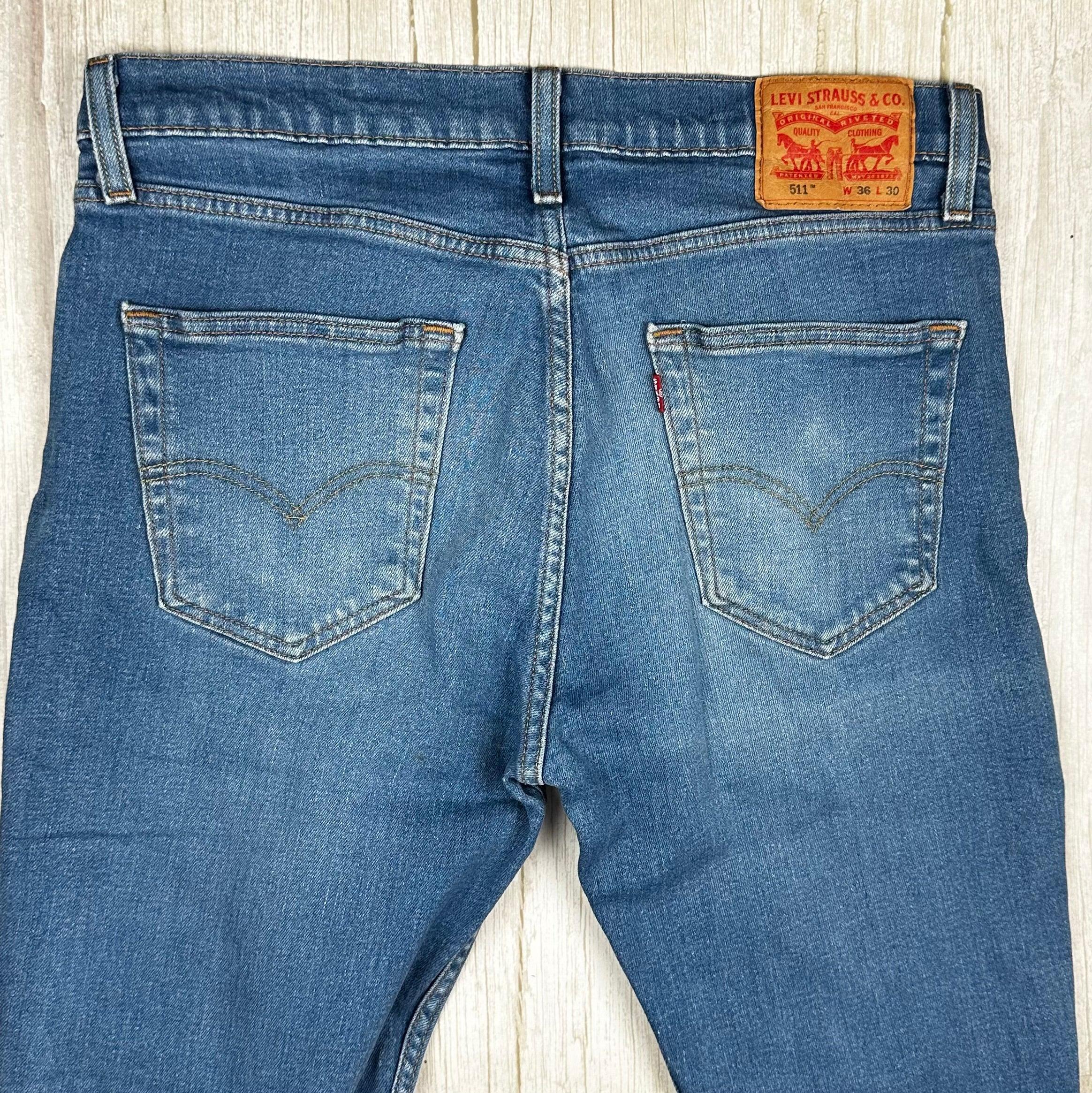 Levis Slim Straight 511 Men's Denim Jeans - Size 36/30 – Jean Pool