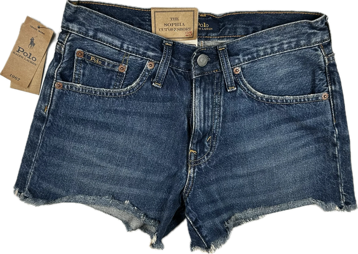 NWT- Ralph Lauren Polo 'The Sofia' Cut Off Shorts -Size 25