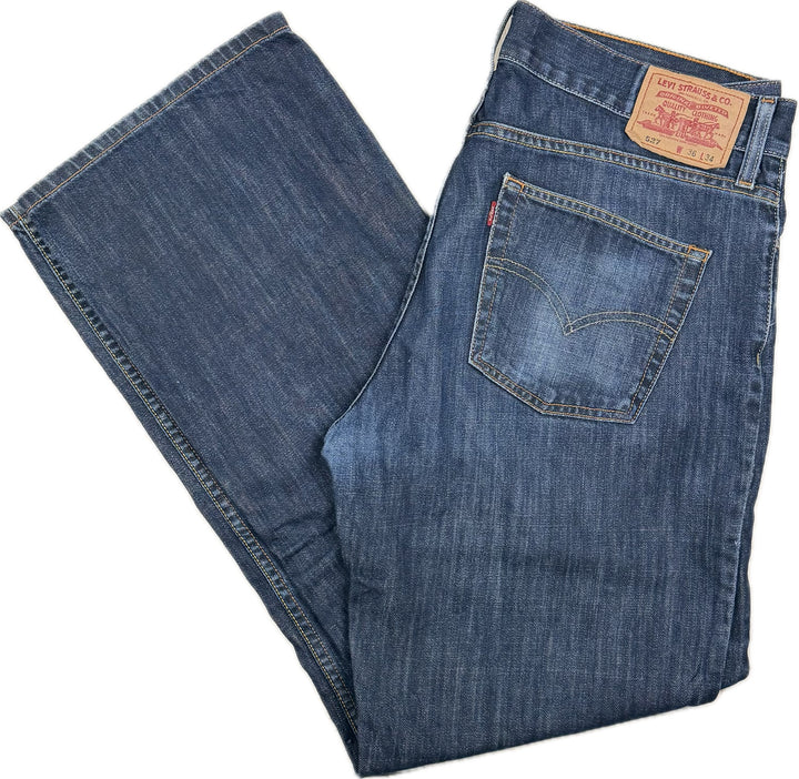 Levis 1990's Classic 527 Relaxed Bootcut Denim Jeans - Size 36L