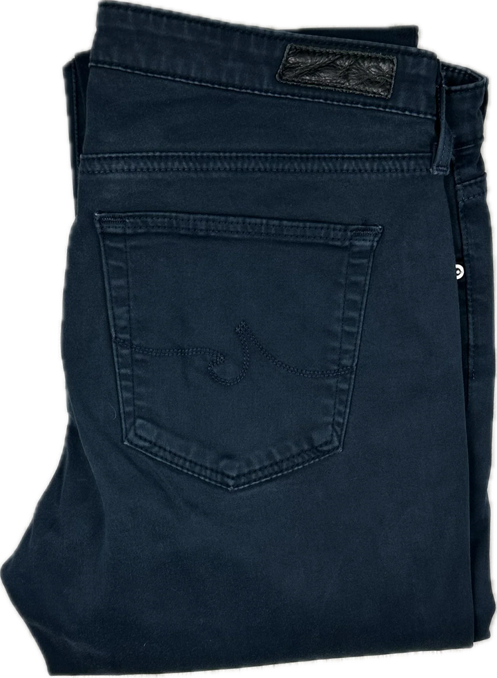 AG Adriano Goldschmied 'the Prima' Navy Mid Rise Cigarette Jeans- Size 28R